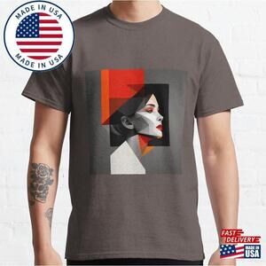 Minimalist Portrait Of A Woman Classic T-Shirt